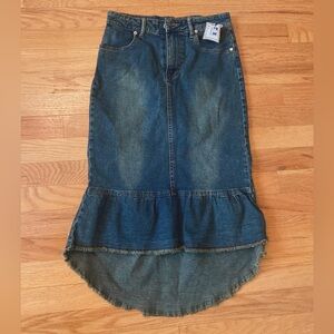 NWT vintage style midi denim skirt